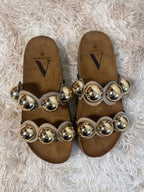Sandalia canoa perlas